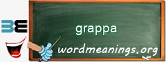 WordMeaning blackboard for grappa